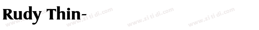 Rudy Thin字体转换